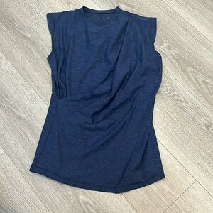 Zarely Blue Cap Sleeve Top Size Medium Dancewear Dancer Dance Studio